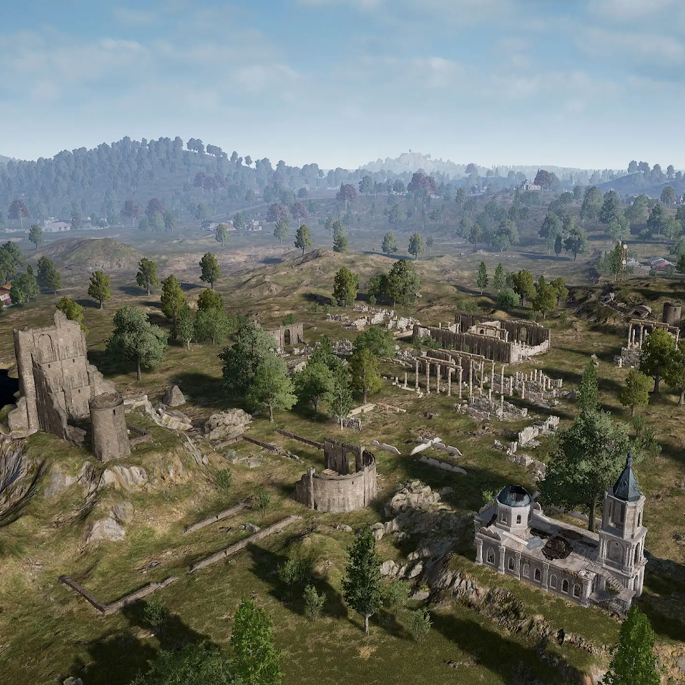 Erangel map in PUBG Battlegrounds